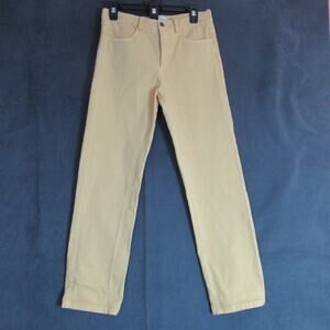 Les Prairies De Paris Jeans Womens 1 Butter Yellow High Rise Straight Denim Prep